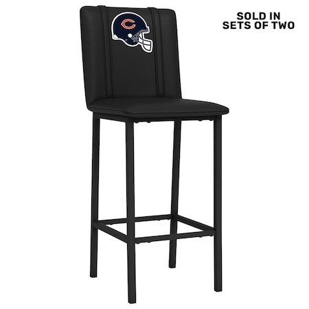 Dreamseat Bar Stool 500 with Chicago Bears Helmet Logo, 2PK XZ500BSDBLK-PSNFL20032A